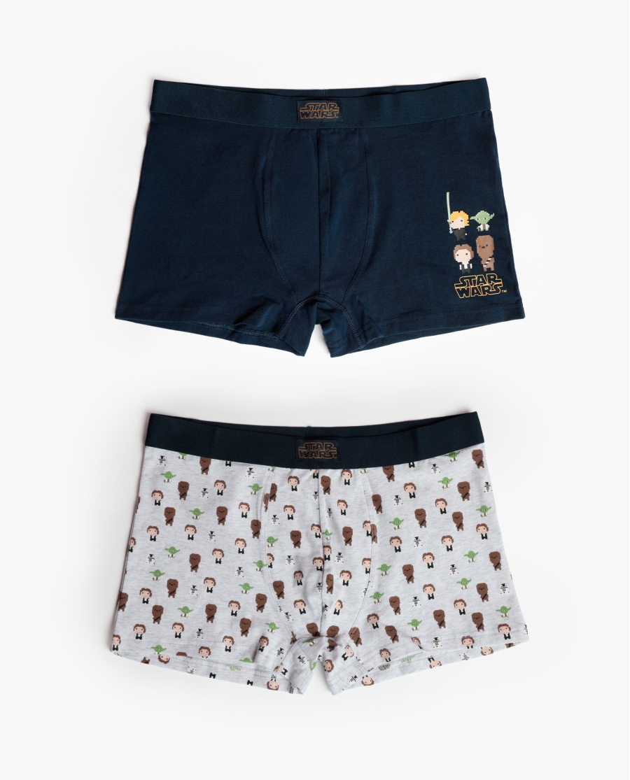 STAR WARS Calzoncillo/Boxer Pixel Wars para Hombre, (Caja de 2 unidades) PACK FANTASIA