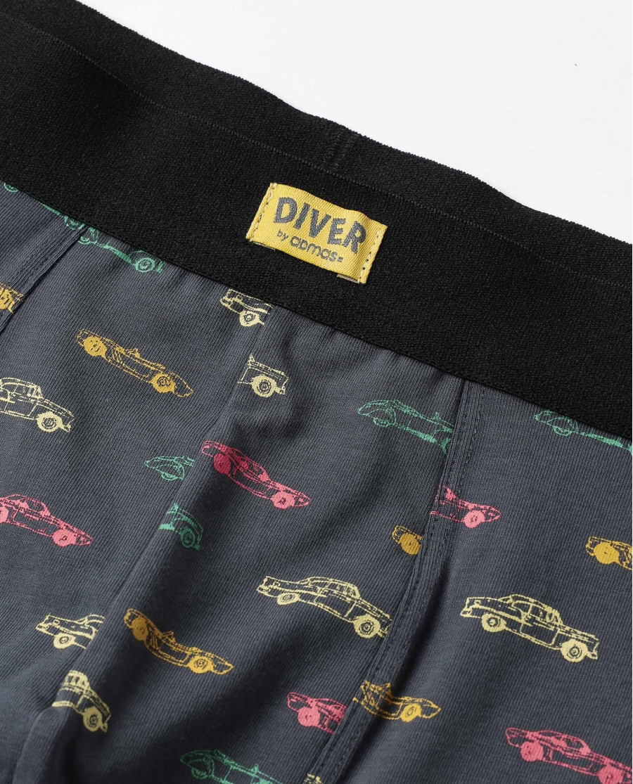 DIVER Calzoncillo/Boxer Cars para Hombre, (Caja de 2 unidades) PACK FANTASIA DIVER Calzoncillo/Boxer Cars para Hombre, (Caja de 2 unidades) PACK FANTASIA