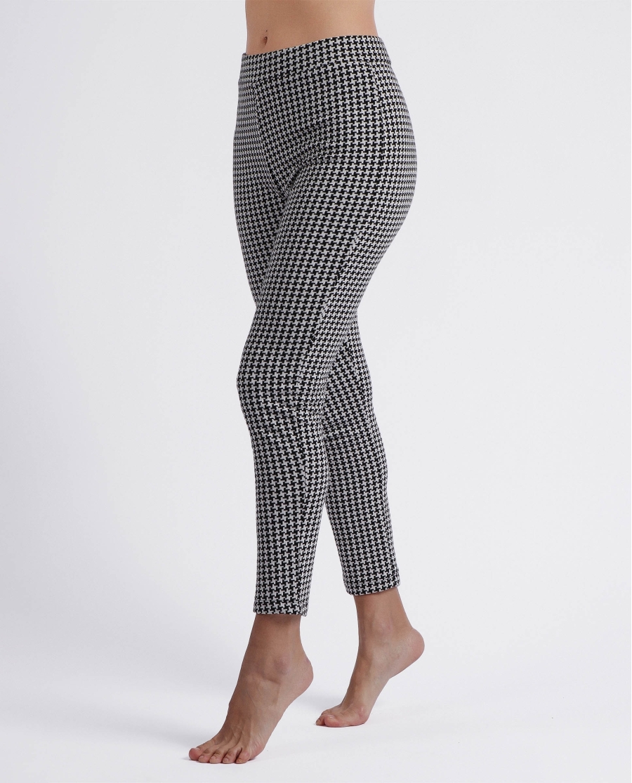 ADMAS Pantalón Elástico Largo Pata de Gallo para Mujer CRUDO ADMAS Pantalón Elástico Largo Pata de Gallo para Mujer CRUDO