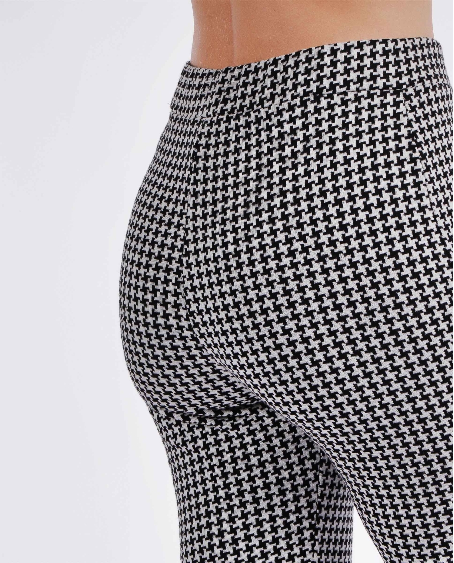 ADMAS Pantalón Elástico Largo Pata de Gallo para Mujer CRUDO ADMAS Pantalón Elástico Largo Pata de Gallo para Mujer CRUDO
