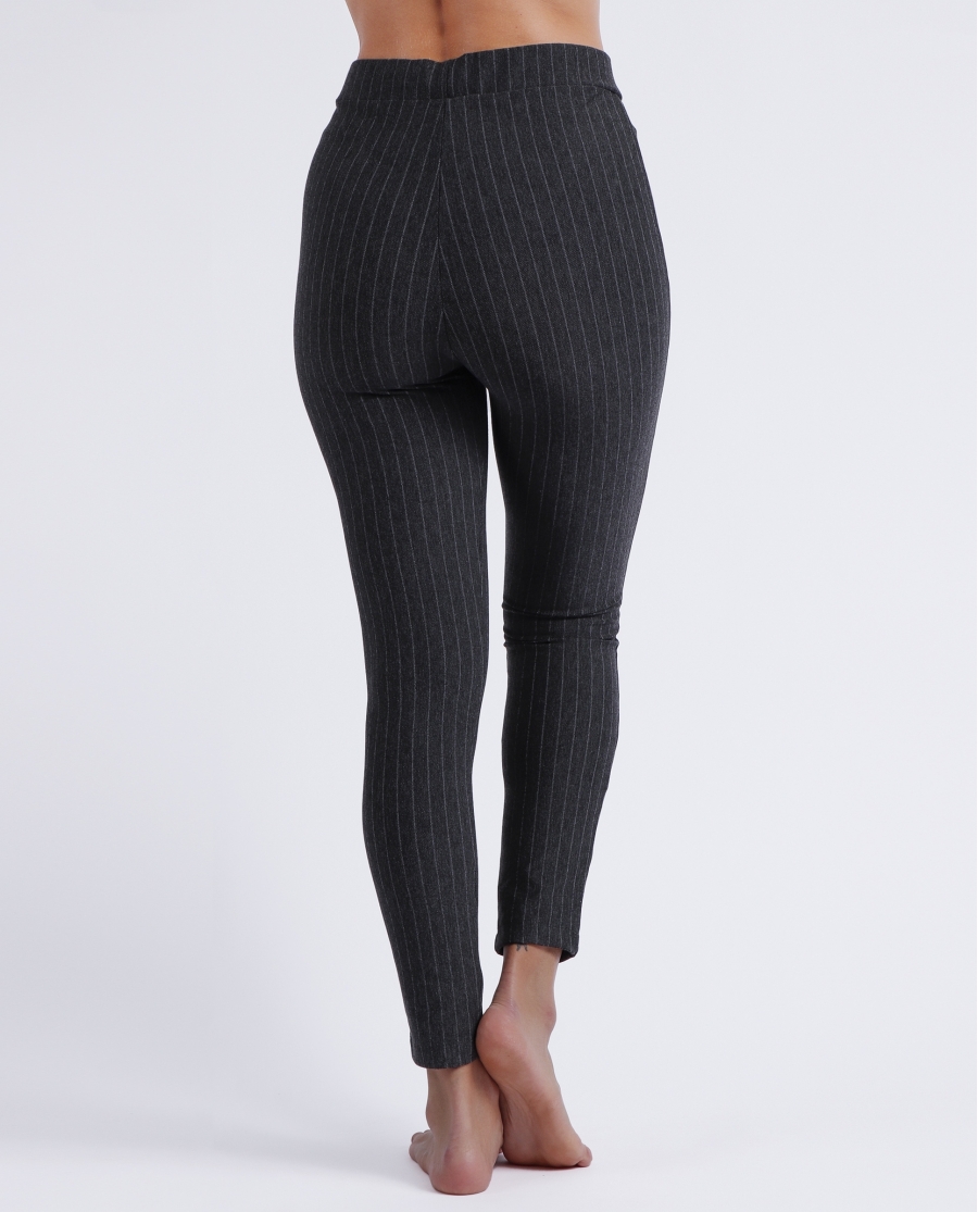 ADMAS Pantalón Elástico Largo Raya Diplomática para Mujer GRIS