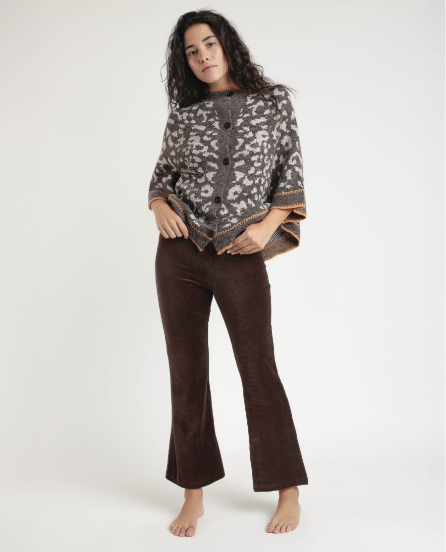 ADMAS Pantalón Elástico Largo Campana Corduroy para Mujer CHOCOLATE ADMAS Pantalón Elástico Largo Campana Corduroy para Mujer CHOCOLATE