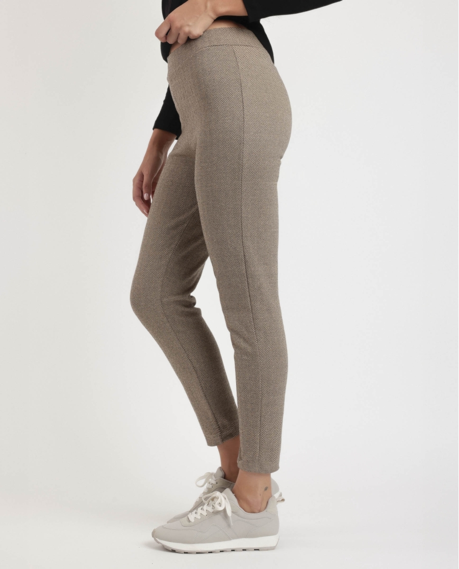 ADMAS Pantalón Elástico Largo Spiga para Mujer BEIGE
