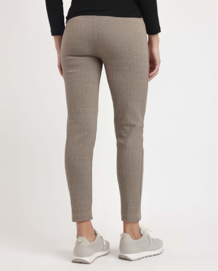 ADMAS Pantalón Elástico Largo Spiga para Mujer BEIGE