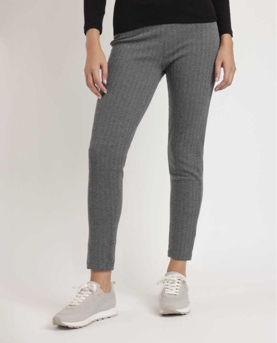ADMAS Pantalón Elástico Largo Spiga para Mujer GRIS ADMAS Pantalón Elástico Largo Spiga para Mujer GRIS
