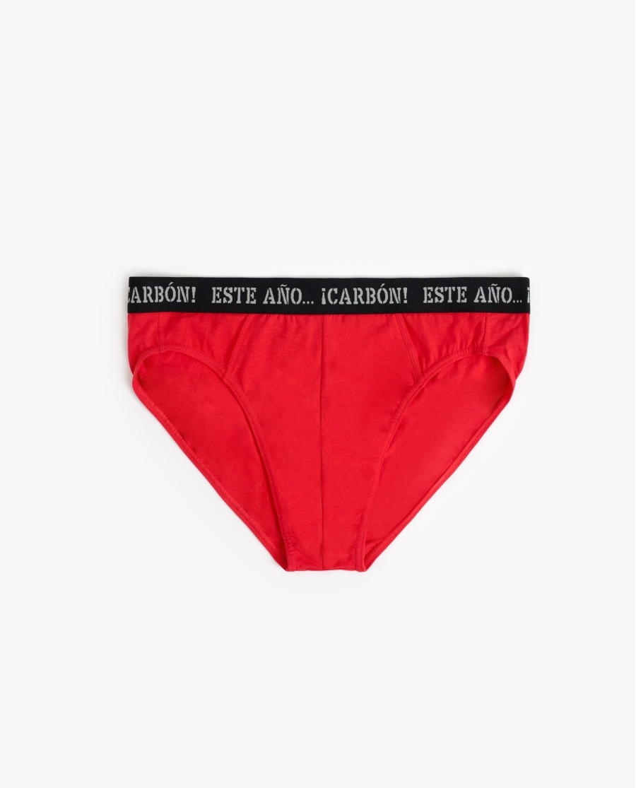 ADMAS Calzoncillo/Slip Este Año Carbón para Hombre, (Caja 12 unidades) ROJO ADMAS Calzoncillo/Slip Este Año Carbón para Hombre, (Caja 12 unidades) ROJO