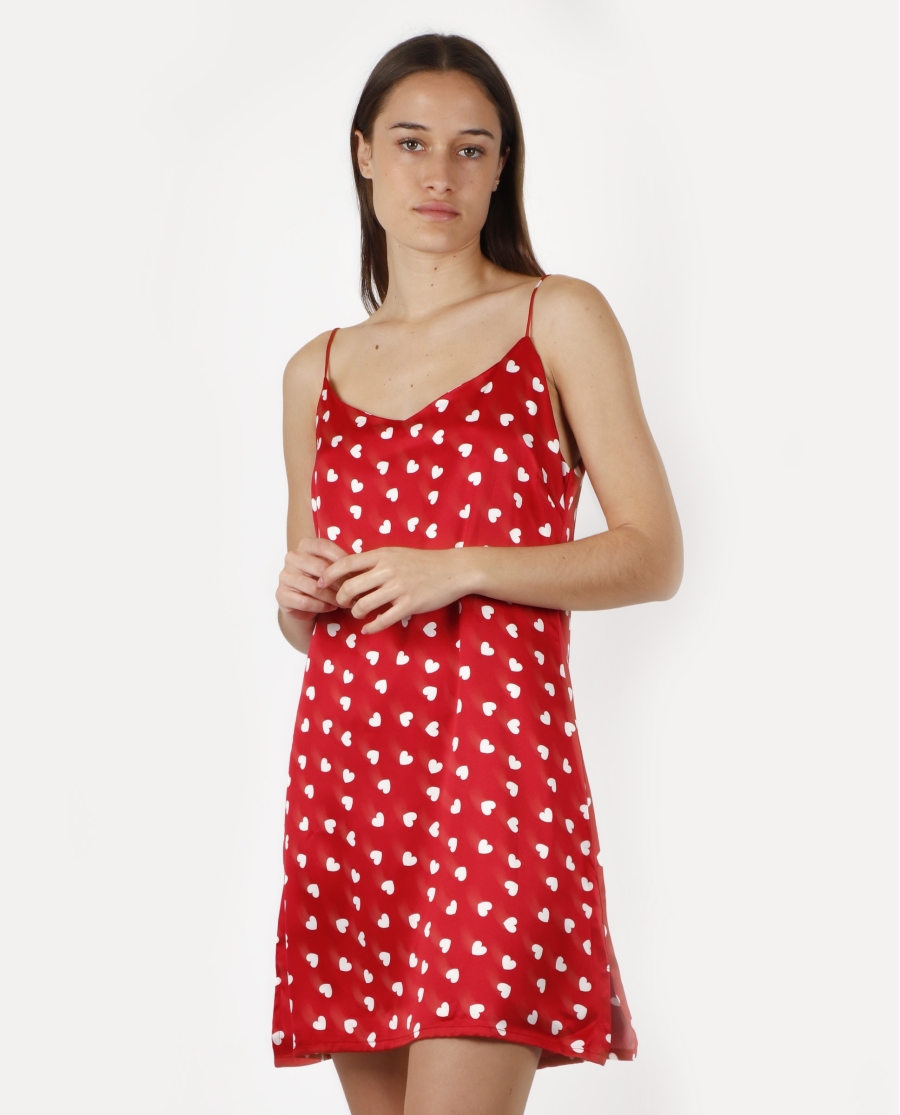 ADMAS Camisola Tirantes Love Christmas para Mujer ROJO RUBÍ