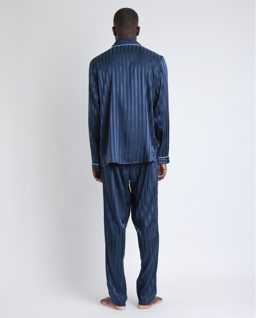 ADMAS CLASSIC Pijama Abierto Manga Larga Satin Stripes para Hombre MARINO ADMAS CLASSIC Pijama Abierto Manga Larga Satin Stripes para Hombre MARINO