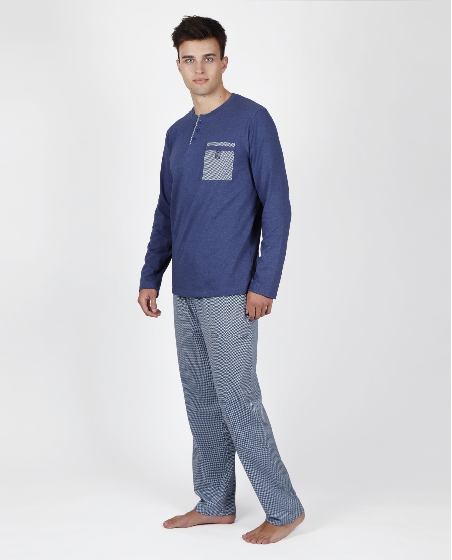 ADMAS CLASSIC Pijama Manga Larga Mercury para Hombre AZUL ADMAS CLASSIC Pijama Manga Larga Mercury para Hombre AZUL