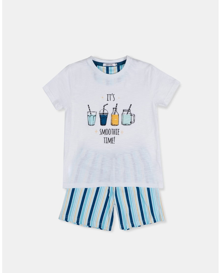 ADMAS Pijama Manga Corta Smoothie Time para Niño BLANCO ADMAS Pijama Manga Corta Smoothie Time para Niño BLANCO