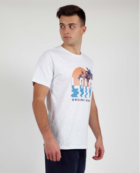 LOIS Camiseta Manga Corta Beach para Hombre BLANCO 2