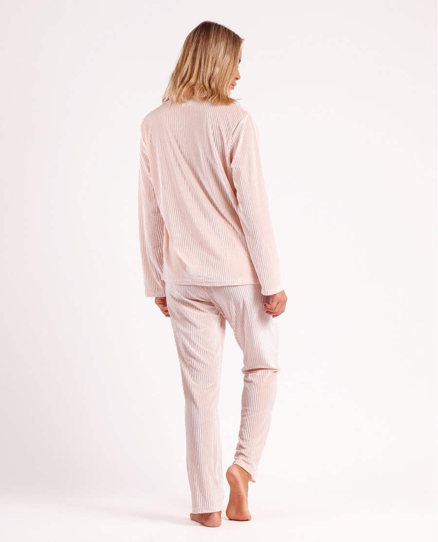 ADMAS CLASSIC Pijama Manga Larga Abierto Classic Elegant Stripes para Mujer ROSA ADMAS CLASSIC Pijama Manga Larga Abierto Classic Elegant Stripes para Mujer ROSA