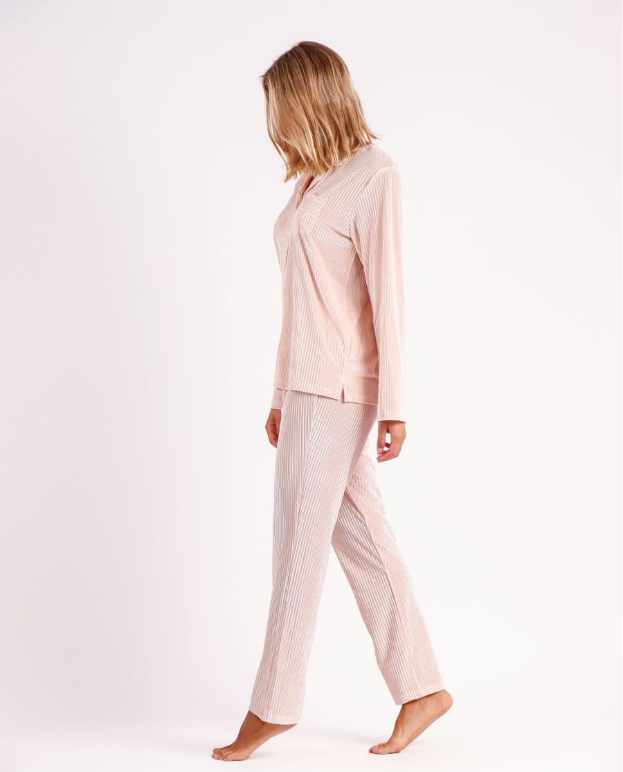 ADMAS CLASSIC Pijama Manga Larga Abierto Classic Elegant Stripes para Mujer ROSA ADMAS CLASSIC Pijama Manga Larga Abierto Classic Elegant Stripes para Mujer ROSA