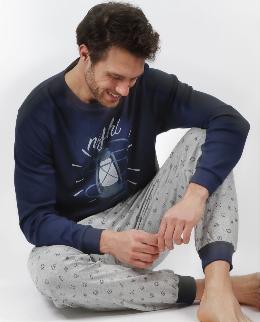 ANTONIO MIRO Pijama Manga Larga Night para Hombre MARINO