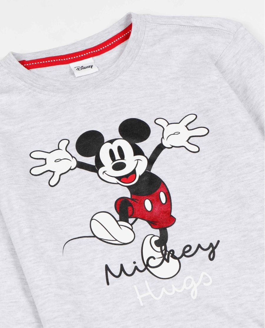 DISNEY Pijama Manga Larga Mickey Gris para Niño GRIS JASPE DISNEY Pijama Manga Larga Mickey Gris para Niño GRIS JASPE