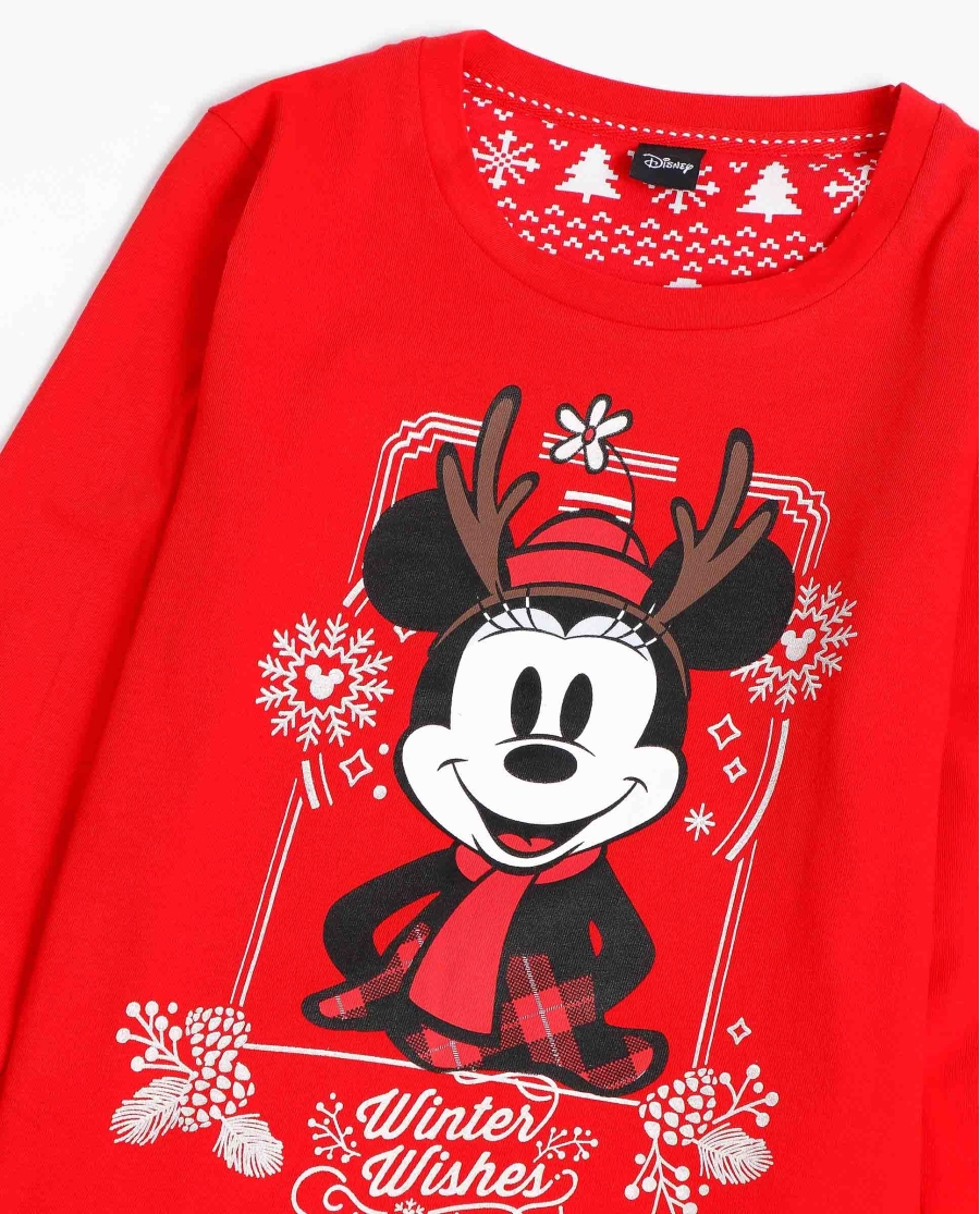 DISNEY Pijama Manga Larga Mickey Christmas para Niña ROJO DISNEY Pijama Manga Larga Mickey Christmas para Niña ROJO