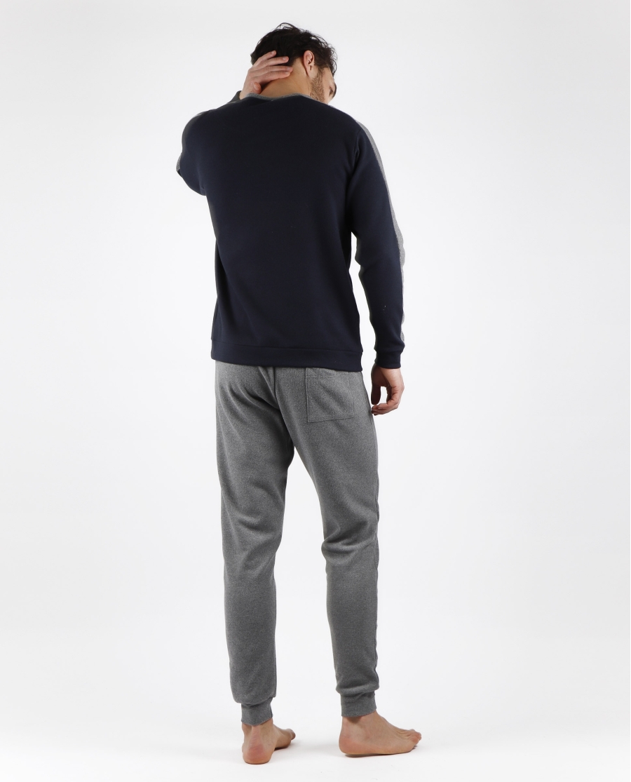 ADMAS MAGNIFIC Pijama Manga Larga Solid para Hombre MARINO