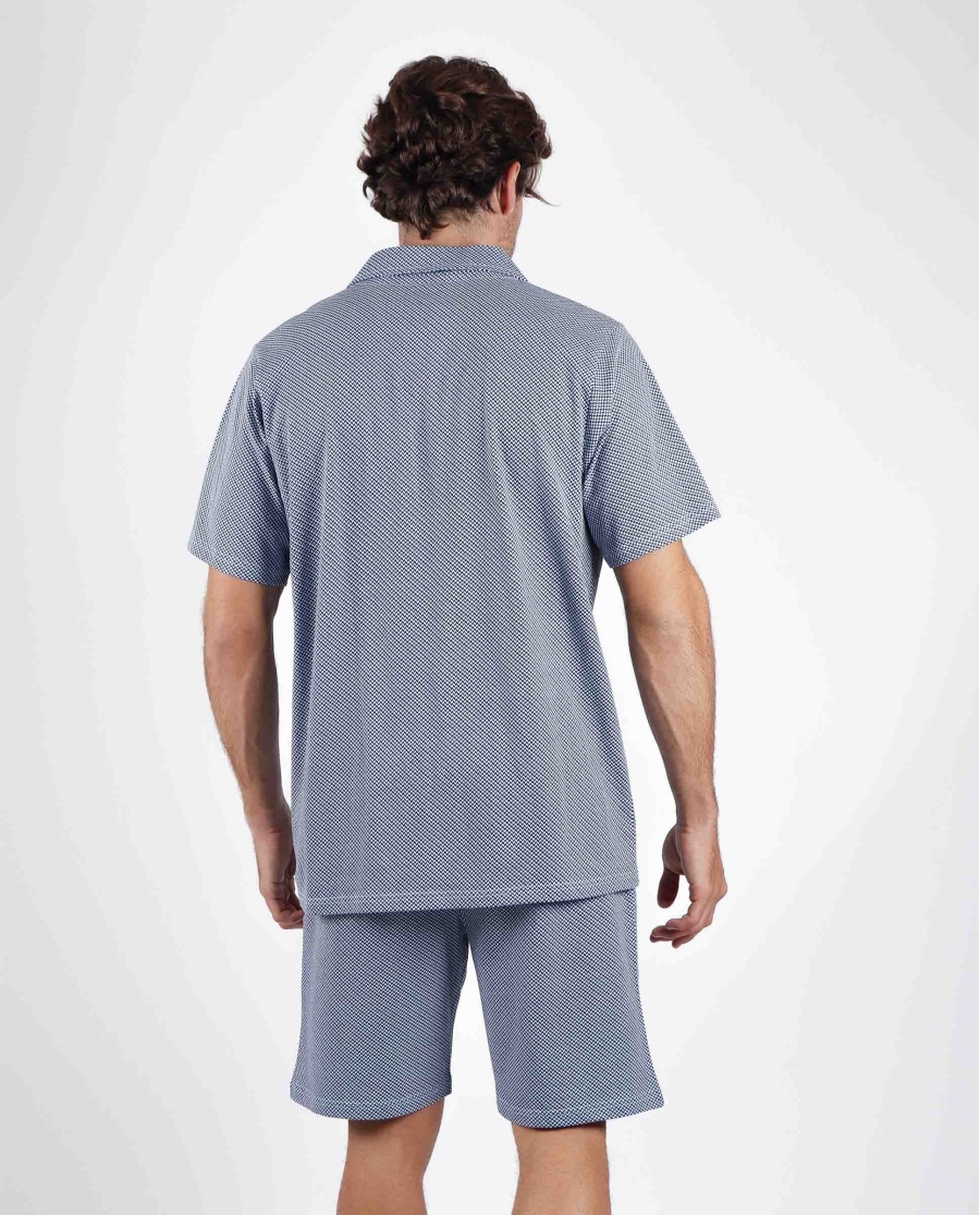 ADMAS CLASSIC Pijama Abierto Manga Corta Mercury para Hombre AZUL ADMAS CLASSIC Pijama Abierto Manga Corta Mercury para Hombre AZUL