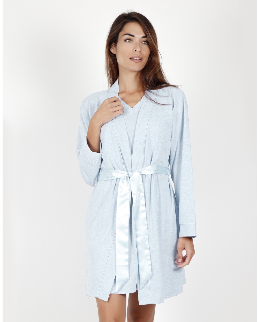 ADMAS CLASSIC Bata Manga Larga Basic para Mujer AZUL ADMAS CLASSIC Bata Manga Larga Basic para Mujer AZUL