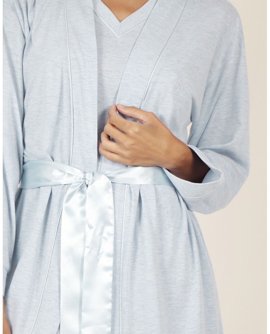 ADMAS CLASSIC Bata Manga Larga Basic para Mujer AZUL ADMAS CLASSIC Bata Manga Larga Basic para Mujer AZUL