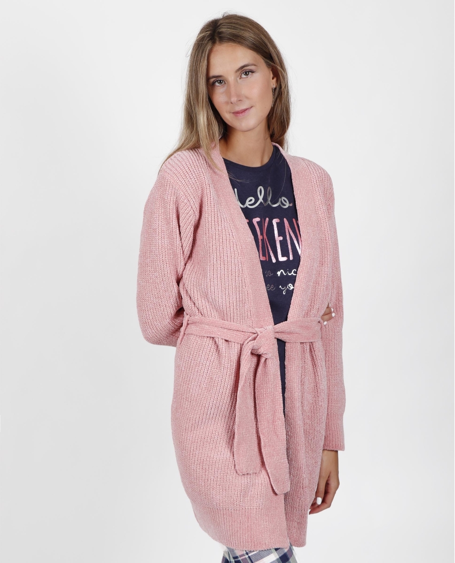 ADMAS Bata Manga Larga Chenilla Take Life para Mujer ROSA ADMAS Bata Manga Larga Chenilla Take Life para Mujer ROSA