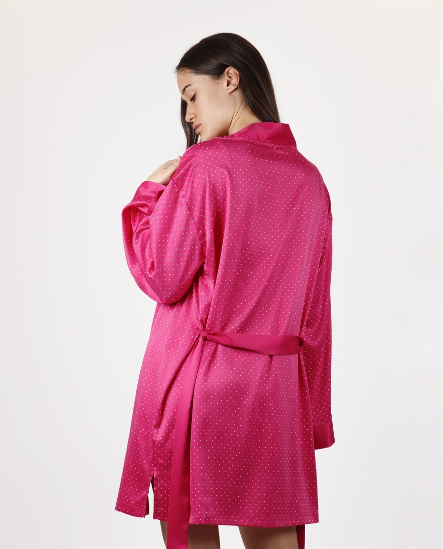 ADMAS CLASSIC Bata Manga Larga Sweet Dots para Mujer FUCSIA ADMAS CLASSIC Bata Manga Larga Sweet Dots para Mujer FUCSIA