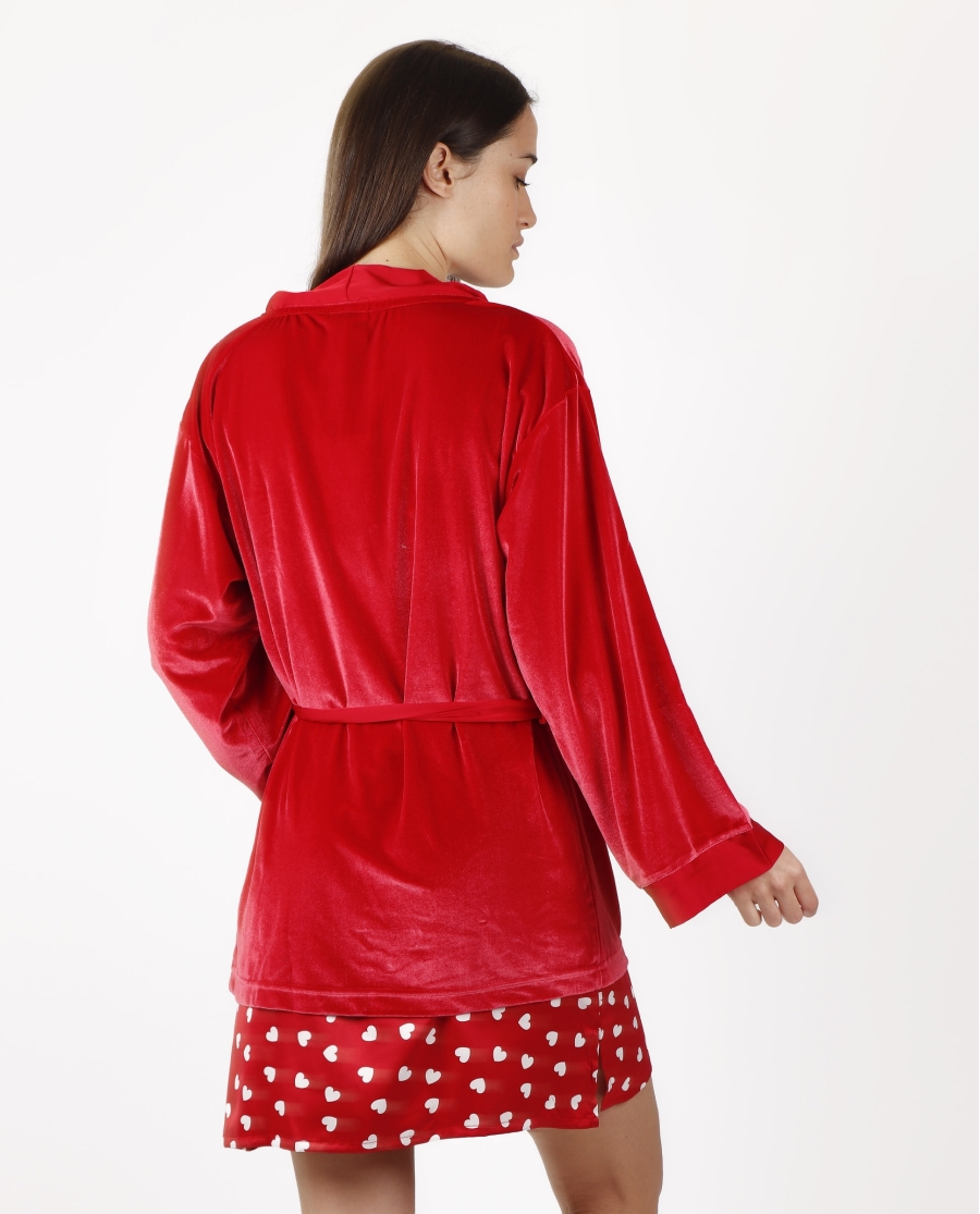 ADMAS CLASSIC Bata Manga Larga Night para Mujer ROJO RUBÍ ADMAS CLASSIC Bata Manga Larga Night para Mujer ROJO RUBÍ