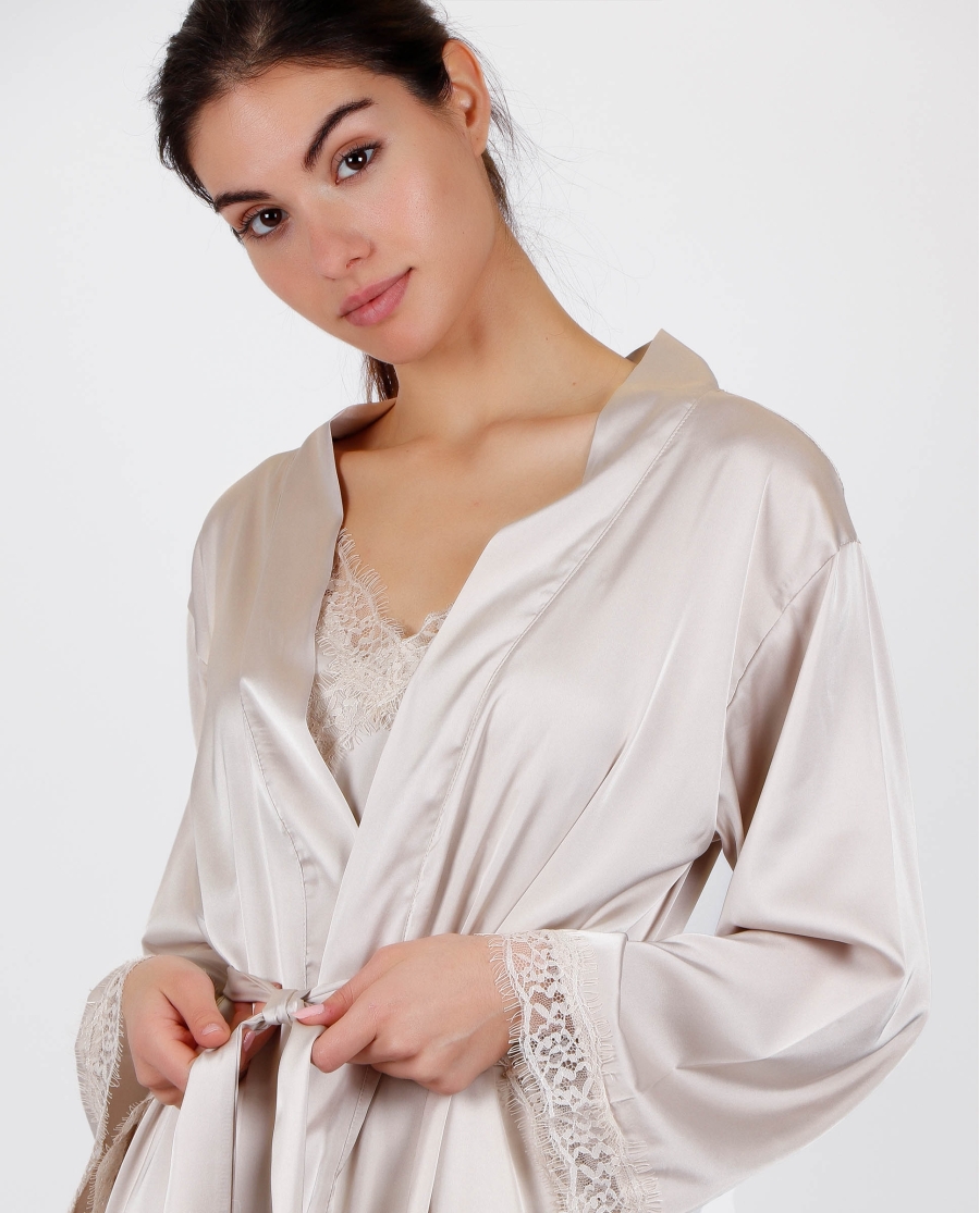 ADMAS CLASSIC Bata Manga Larga Soft Feeling para Mujer CAVA ADMAS CLASSIC Bata Manga Larga Soft Feeling para Mujer CAVA