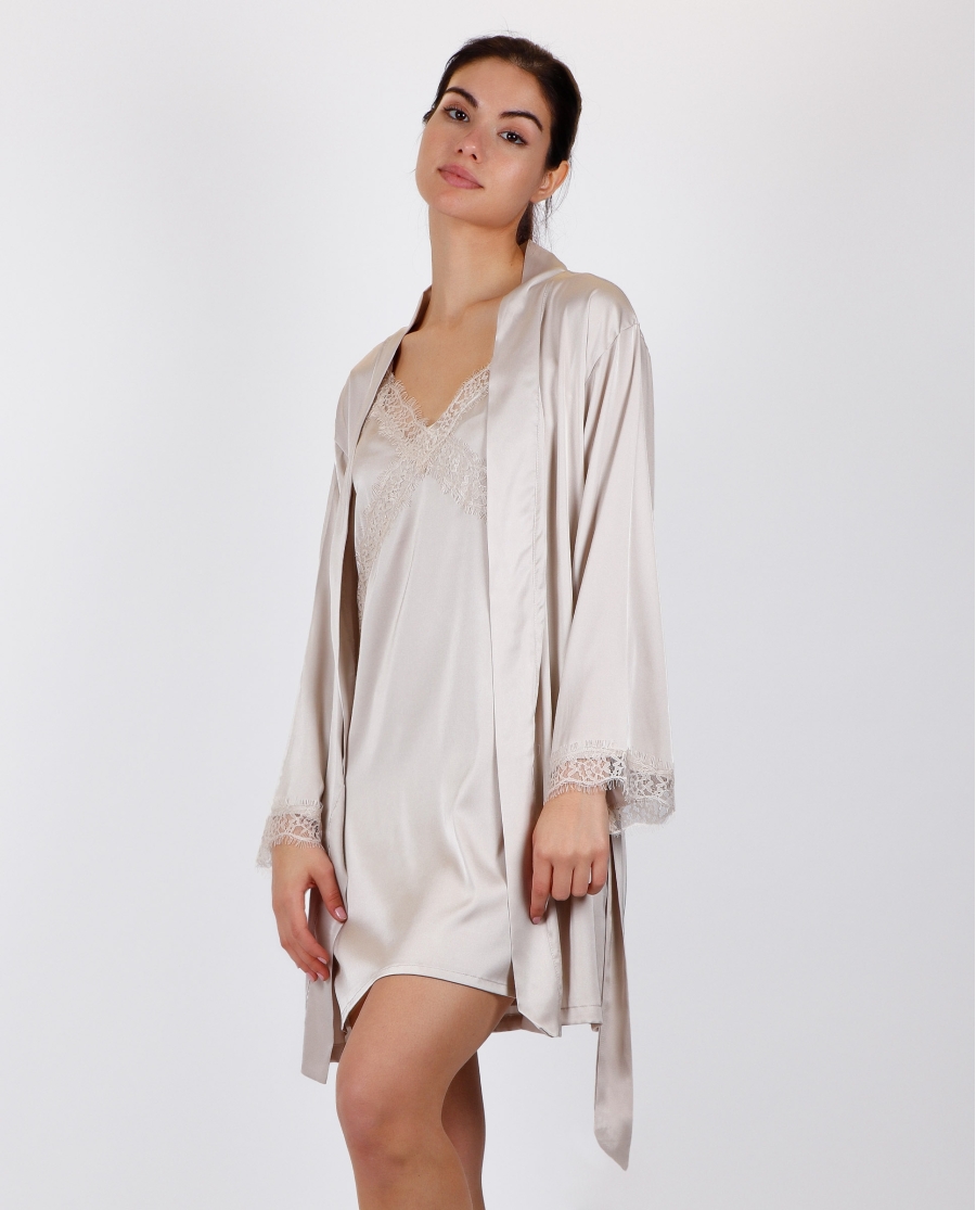 ADMAS CLASSIC Bata Manga Larga Soft Feeling para Mujer CAVA ADMAS CLASSIC Bata Manga Larga Soft Feeling para Mujer CAVA