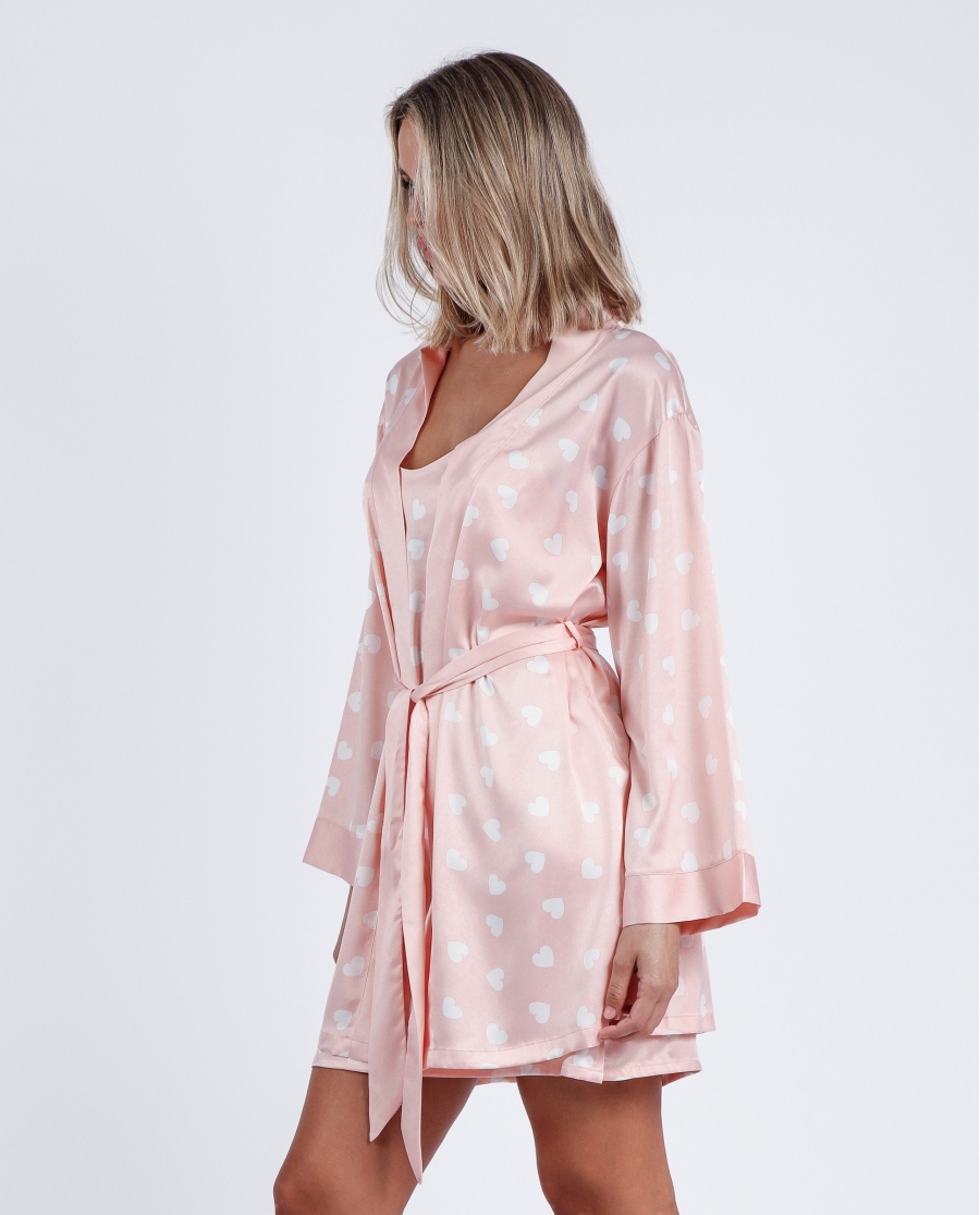 ADMAS CLASSIC Bata Love Heart para Mujer ROSA