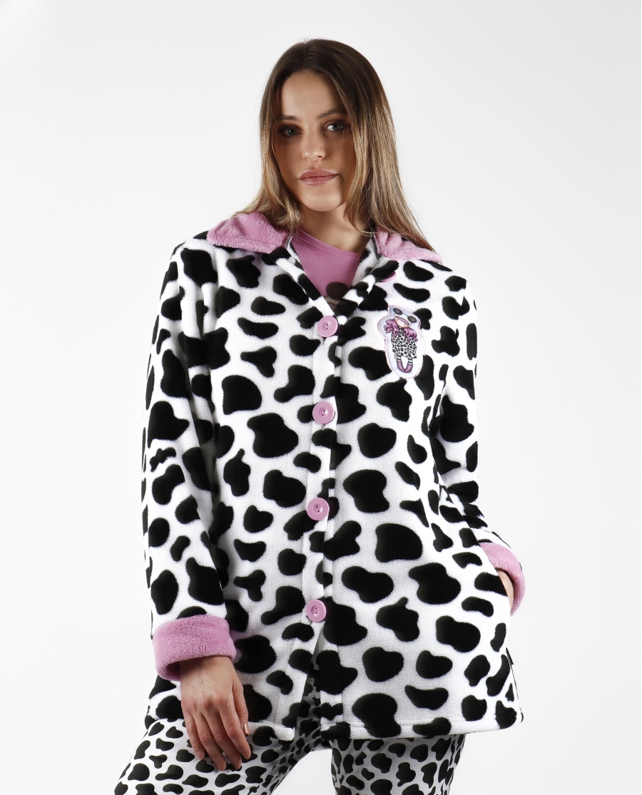 SANTORO GORJUSS Bata Manga Larga Calentita Northern Lights para Mujer ANIMAL PRINT
