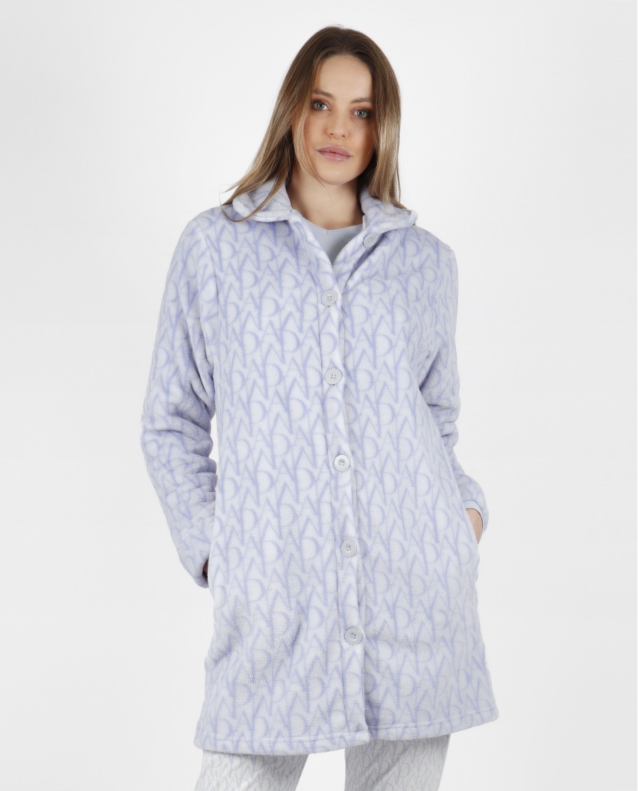 ADMAS CLASSIC Bata Manga Larga Calentita Logo Soft para Mujer AZUL ADMAS CLASSIC Bata Manga Larga Calentita Logo Soft para Mujer AZUL