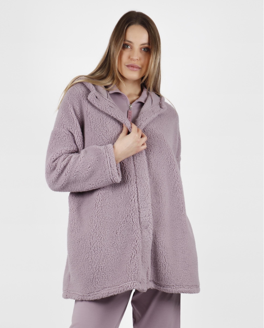 ADMAS HOME Bata Manga Larga Calentita Comfort Home para Mujer BERENJENA