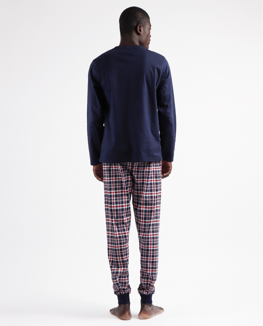 ADMAS Pijama Manga Larga Bear para Hombre MARINO