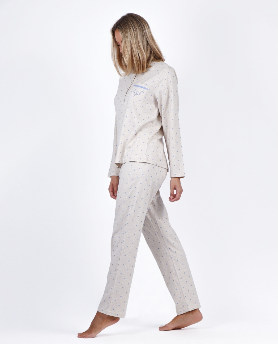 ADMAS CLASSIC Pijama Tapeta Manga Larga You Are Enough para Mujer CRUDO ADMAS CLASSIC Pijama Tapeta Manga Larga You Are Enough para Mujer CRUDO