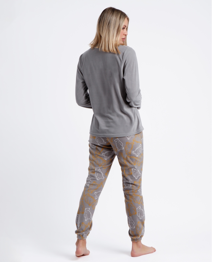 ADMAS Pijama Calentito Manga Larga Warm Hugs para Mujer GRIS ADMAS Pijama Calentito Manga Larga Warm Hugs para Mujer GRIS