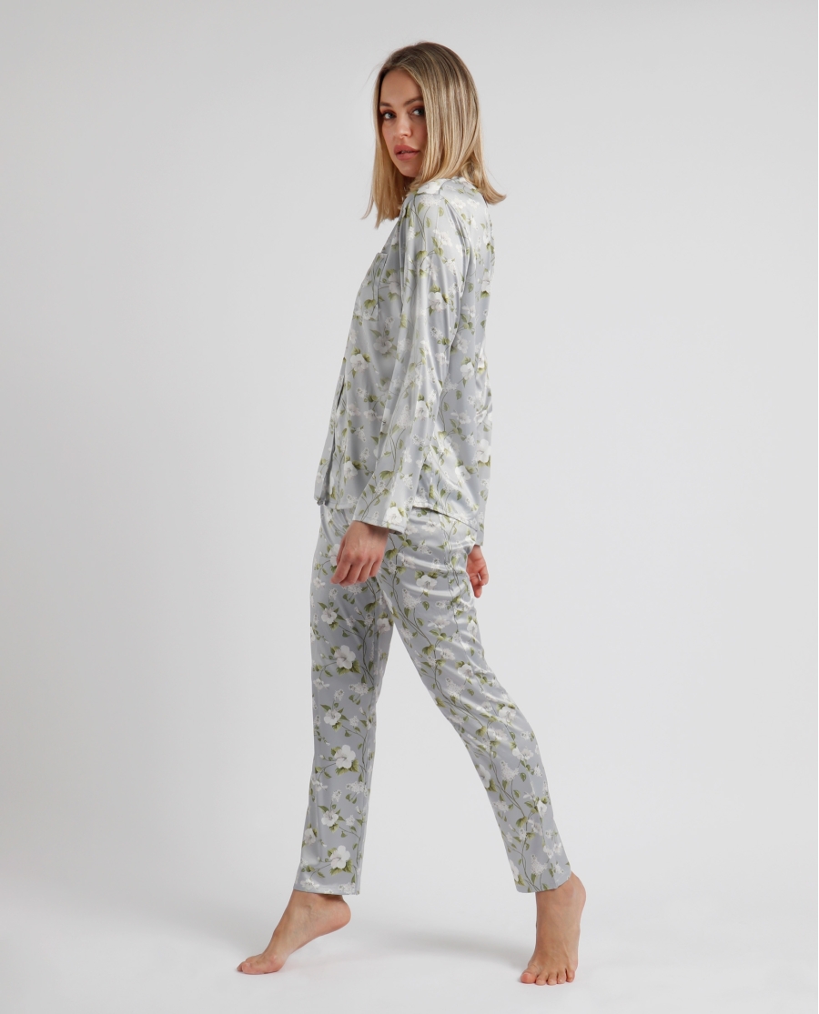 ADMAS GARDEN Pijama Abierto Manga Larga Pearls Style para Mujer PERLA ADMAS GARDEN Pijama Abierto Manga Larga Pearls Style para Mujer PERLA
