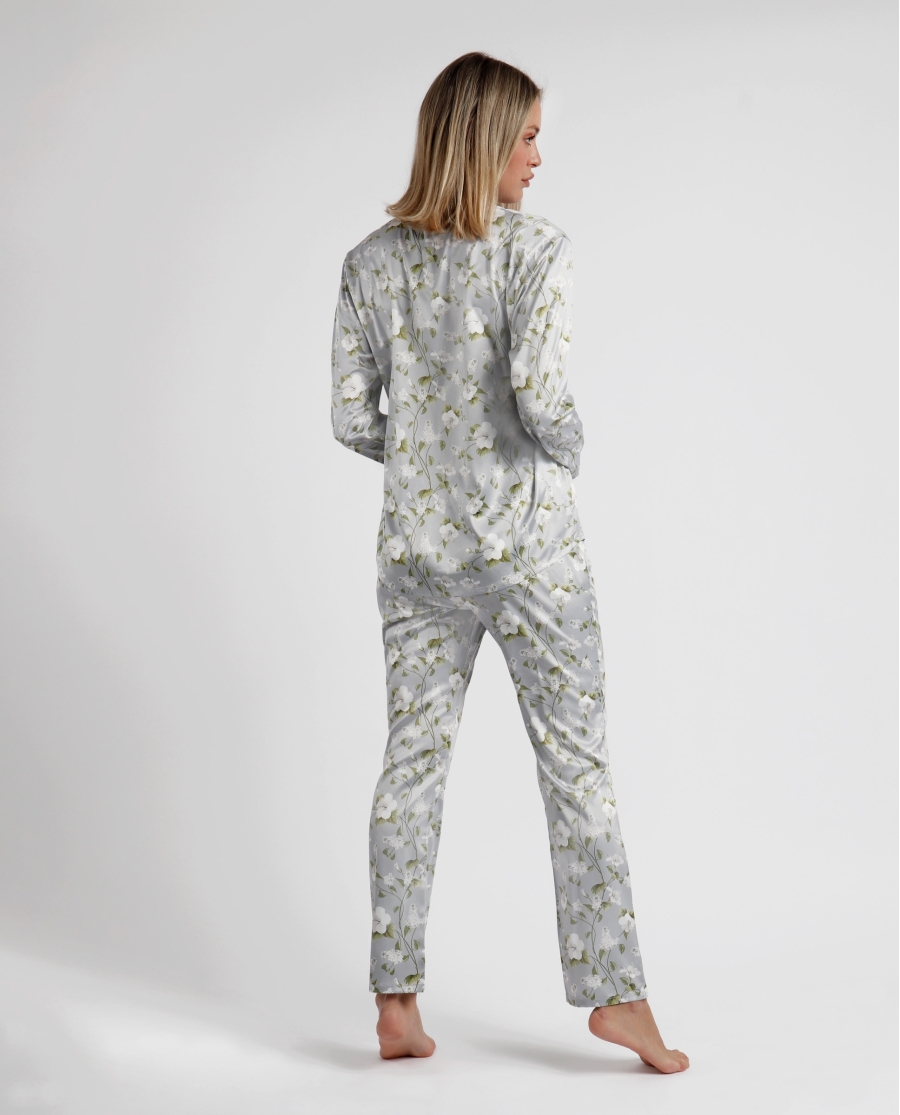 ADMAS GARDEN Pijama Abierto Manga Larga Pearls Style para Mujer PERLA ADMAS GARDEN Pijama Abierto Manga Larga Pearls Style para Mujer PERLA