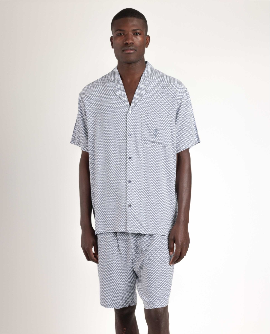 ADMAS CLASSIC Pijama Abierto Manga Corta Stripes & Dots para Hombre AZUL ADMAS CLASSIC Pijama Abierto Manga Corta Stripes & Dots para Hombre AZUL