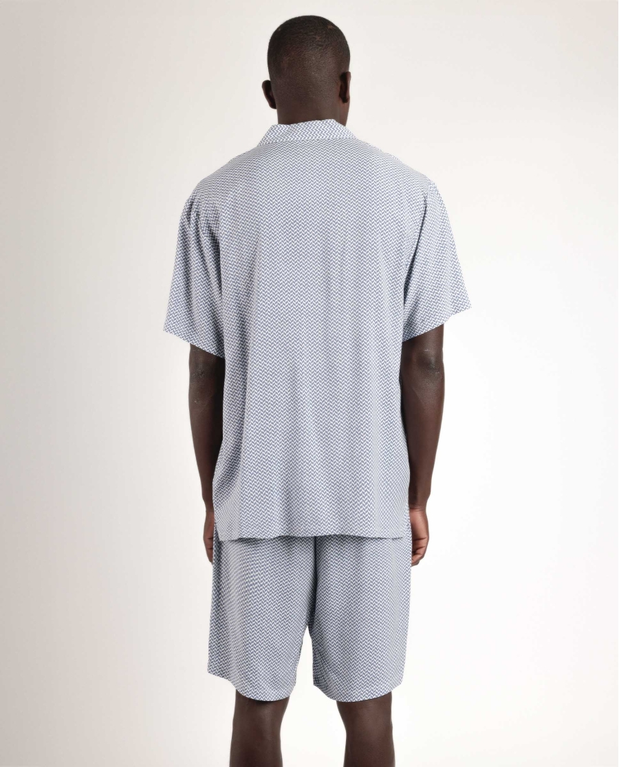 ADMAS CLASSIC Pijama Abierto Manga Corta Stripes & Dots para Hombre AZUL ADMAS CLASSIC Pijama Abierto Manga Corta Stripes & Dots para Hombre AZUL