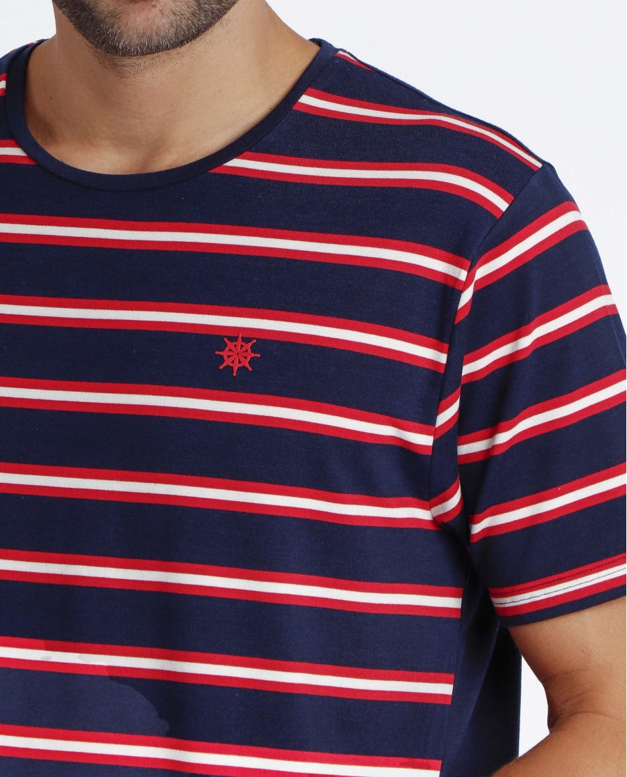 ADMAS Pijama Manga Corta Ship´s Wheel para Hombre MARINO ADMAS Pijama Manga Corta Ship´s Wheel para Hombre MARINO
