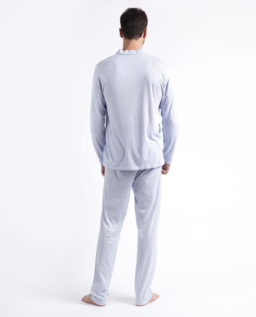 ADMAS CLASSIC Pijama Abierto Manga Larga Stripes - Dots para Hombre AZUL ADMAS CLASSIC Pijama Abierto Manga Larga Stripes - Dots para Hombre AZUL