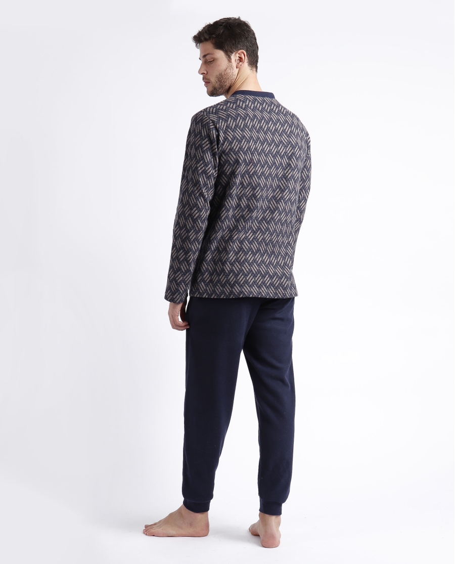 ADMAS MAGNIFIC Pijama Manga Larga Cross B para Hombre MARINO ADMAS MAGNIFIC Pijama Manga Larga Cross B para Hombre MARINO