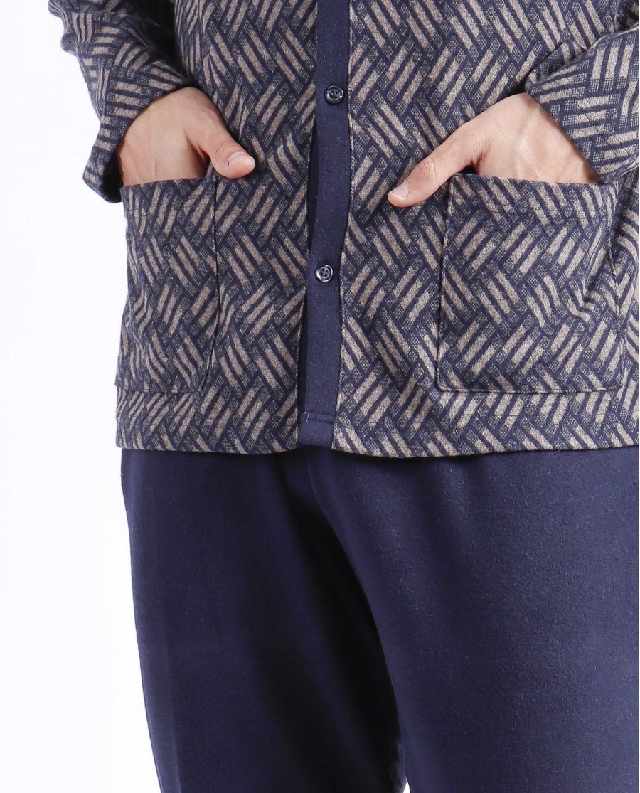 ADMAS MAGNIFIC Pijama Manga Larga Cross B para Hombre MARINO ADMAS MAGNIFIC Pijama Manga Larga Cross B para Hombre MARINO