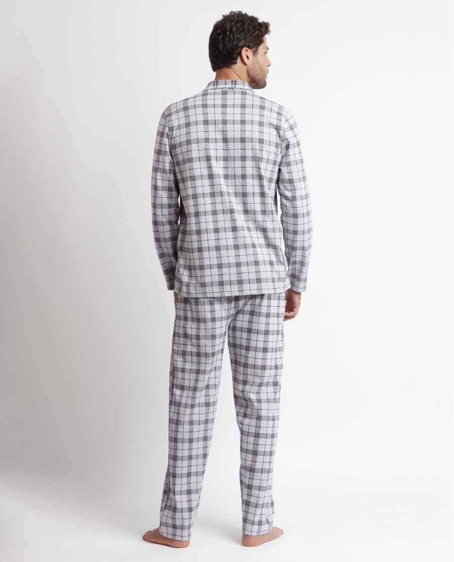 ADMAS CLASSIC Pijama Abierto Manga Larga Garnet Style para Hombre GRIS JASPE ADMAS CLASSIC Pijama Abierto Manga Larga Garnet Style para Hombre GRIS JASPE