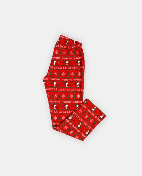 PEANUTS Pijama Manga Larga Merry Christmas para Niño ROJO 2