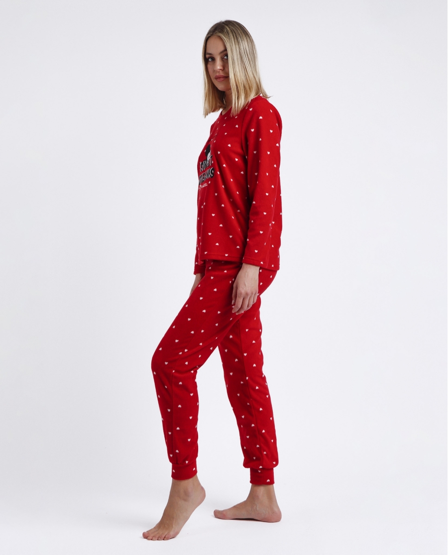 DISNEY Pijama Calentito Manga Larga Sweet Dreams para Mujer ROJO DISNEY Pijama Calentito Manga Larga Sweet Dreams para Mujer ROJO