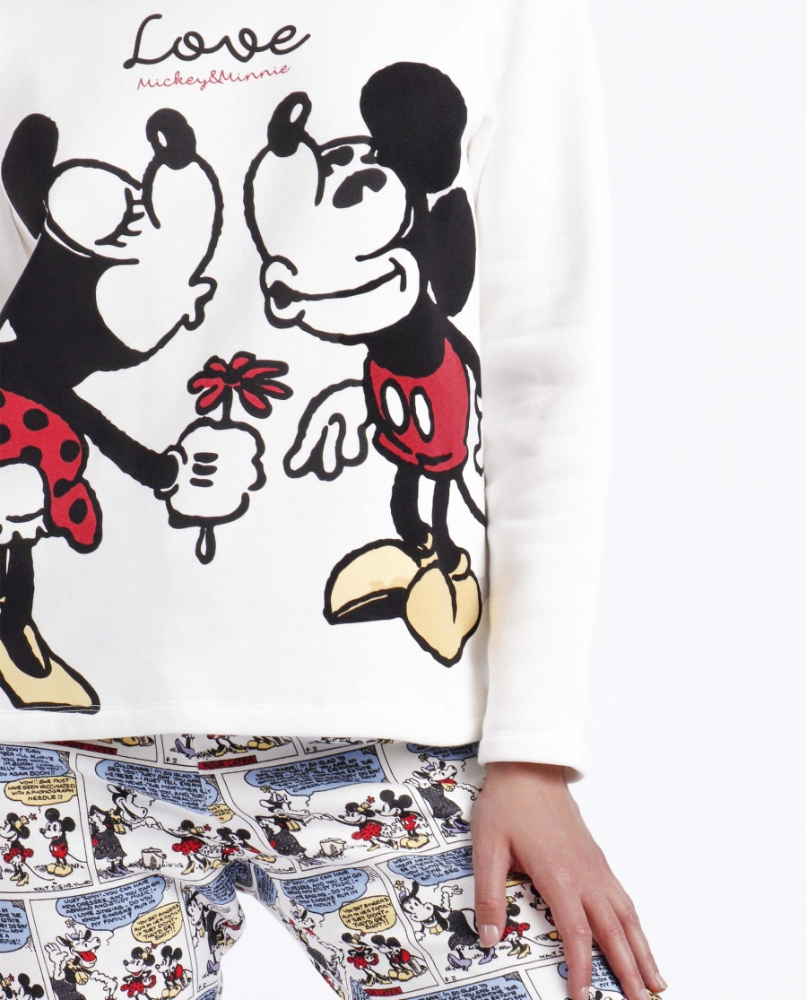 DISNEY Pijama Manga Larga Comic Love para Mujer CRUDO DISNEY Pijama Manga Larga Comic Love para Mujer CRUDO
