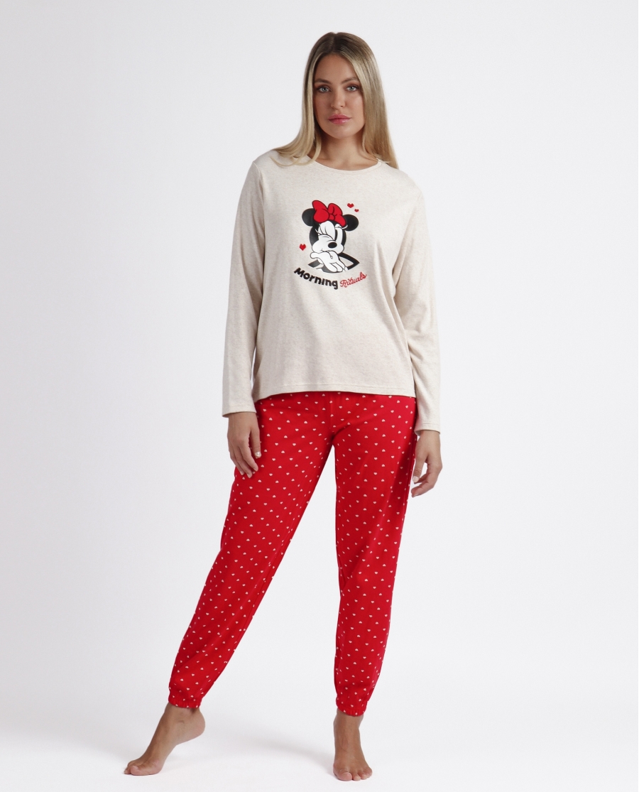 DISNEY Pijama Manga Larga Sweet Dreams para Mujer BEIGE DISNEY Pijama Manga Larga Sweet Dreams para Mujer BEIGE