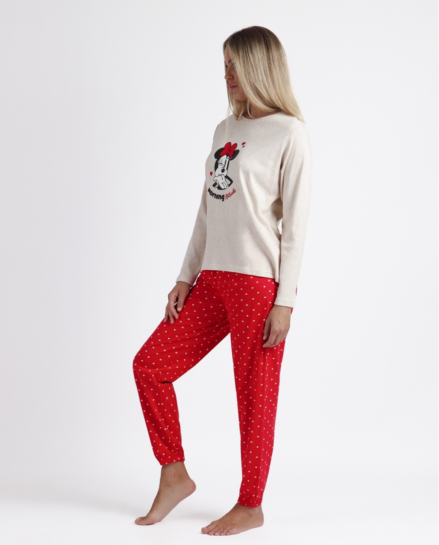 DISNEY Pijama Manga Larga Sweet Dreams para Mujer BEIGE DISNEY Pijama Manga Larga Sweet Dreams para Mujer BEIGE
